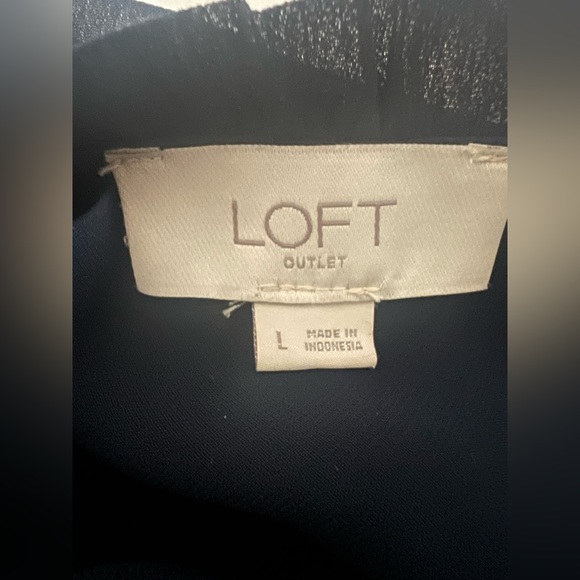 Loft Outlet Navy Peplum Top - Picture 4 of 6